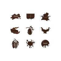 cioccolato logo design vettore illustrazione, creativo cioccolato logo design concetto modello