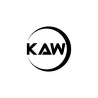 kaw lettera logo disegno, ispirazione per un' unico identità. moderno eleganza e creativo design. filigrana il tuo successo con il Impressionante Questo logo. vettore