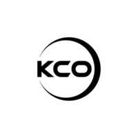 kco lettera logo disegno, ispirazione per un' unico identità. moderno eleganza e creativo design. filigrana il tuo successo con il Impressionante Questo logo. vettore