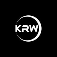 krw lettera logo disegno, ispirazione per un' unico identità. moderno eleganza e creativo design. filigrana il tuo successo con il Impressionante Questo logo. vettore