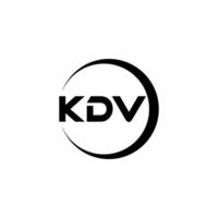 kdv lettera logo disegno, ispirazione per un' unico identità. moderno eleganza e creativo design. filigrana il tuo successo con il Impressionante Questo logo. vettore