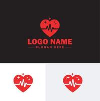 cuore logo san valentino giorno vettore arte icona grafica per Salute icona cuore logo modello