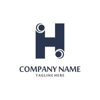 semplice lettera h logo design vettore