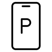 icona della linea dello smartphone vettore