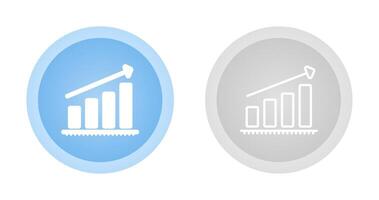 grafico crescente vettore icona