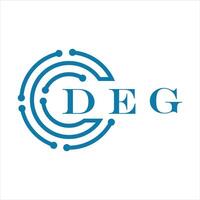 deg lettera design. deg lettera tecnologia logo design su bianca sfondo. vettore