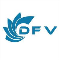 dfv lettera design. dfv lettera tecnologia logo design su un' bianca sfondo. vettore