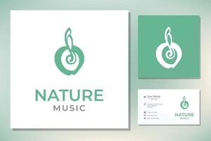 musica Appunti e soia seme suolo germoglio pianta foglia natura logo design vettore