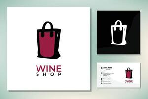 bicchiere di vino e prezzo etichetta etichetta per vino negozio logo design ispirazione vettore