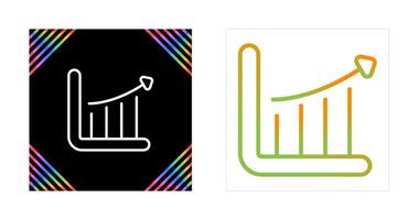 grafico freccia crescere vettore icona