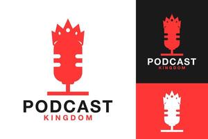 re regno Podcast parlare logo design vettore