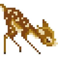 cervo cartone animato icona nel pixel stile vettore
