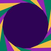 mardi gras astratto geometrico striscione. viola, verde, e giallo colori. vettore piazza sfondo per sociale media inviare