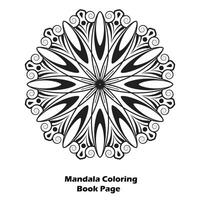 semplice facile fiore colorazione libro mandala design vettore