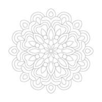 mandala semplice design floreale colorazione libro pagina vettore file