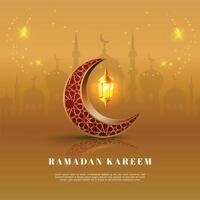 Ramadan nel Arabo calligrafia saluto carta, sociale media inviare vettore
