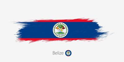 bandiera di Belize, grunge astratto spazzola ictus su grigio sfondo. vettore