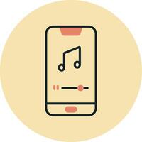 mobile musica giocatore vettore icona