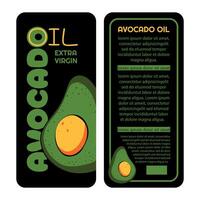 avocado Prodotto etichetta vettore design modello o avocado logo Vintage ▾, bene per olio industrie, olio Prodotto, avocado frutta etichetta, avocado azienda agricola, e ecc.