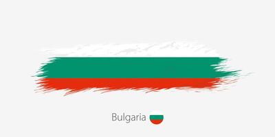 bandiera di Bulgaria, grunge astratto spazzola ictus su grigio sfondo. vettore