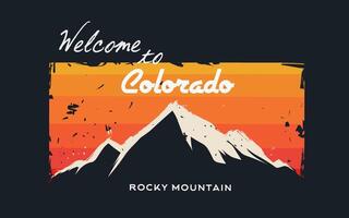 benvenuto per Colorado Stampa design Perfetto per abbigliamento, eccetera vettore