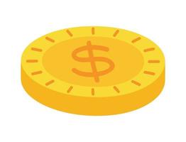 illustrazione di moneta d'oro vettore