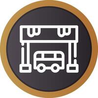 autobus fermare creativo icona design vettore