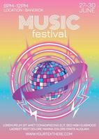 design del poster del festival musicale vettore