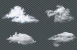 vettore cielo nuvola isolato realistico per la decorazione e la copertura del modello. concetto di tempesta e cloudscape.