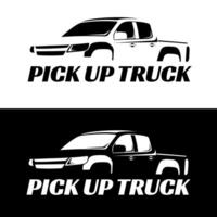 pick up truck logo design vector