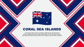 corallo mare isole bandiera astratto sfondo design modello. corallo mare isole indipendenza giorno bandiera sfondo vettore illustrazione. corallo mare isole vettore