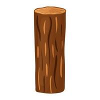 un' tronco d'albero, un' di legno Materiale. vettore illustrazione su un' bianca sfondo.