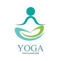 illustrazione vettore grafico di yoga logo e simbolo Perfetto per negozio Marche, terme, fitness, Salute, eccetera