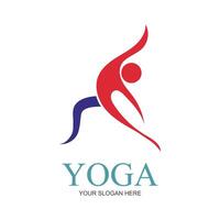 illustrazione vettore grafico di yoga logo e simbolo Perfetto per negozio Marche, terme, fitness, Salute, eccetera