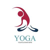 illustrazione vettore grafico di yoga logo e simbolo Perfetto per negozio Marche, terme, fitness, Salute, eccetera