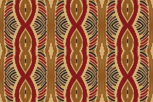 modello etnico ikat senza cuciture in tribale. design per sfondo, carta da parati, illustrazione vettoriale, tessuto, abbigliamento, moquette, tessuto, batik, ricamo. vettore