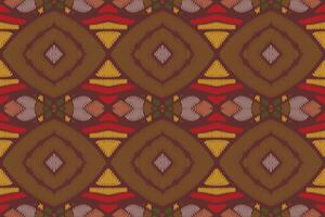 ikat disegno geometrico astratto ricamo etnico. Tappeto In Tessuto Azteco Mandala Ornamento Chevron Decorazione Tessile Carta Da Parati. tribale boho nativo etnico turchia tradizionale vettore sfondo