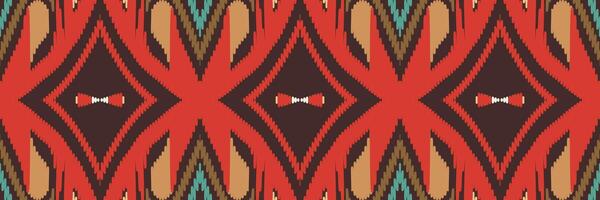 ikat disegno geometrico astratto ricamo etnico. Tappeto In Tessuto Azteco Mandala Ornamento Chevron Decorazione Tessile Carta Da Parati. tribale boho nativo etnico turchia tradizionale vettore sfondo