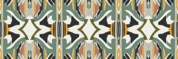 ikat disegno geometrico astratto ricamo etnico. Tappeto In Tessuto Azteco Mandala Ornamento Chevron Decorazione Tessile Carta Da Parati. tribale boho nativo etnico turchia tradizionale vettore sfondo