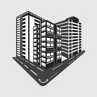 edificio icona vettore impostare. appartamento illustrazione cartello collezione. grattacielo simbolo. architettura logo.house e edificio icona impostato