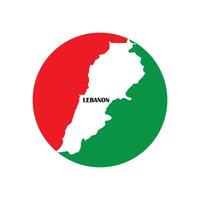 Libano carta geografica icona vettore
