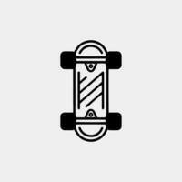 vettore illustrazione di un' skateboard isolato su bianca