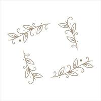 foglia nozze ornamento design elemento collezione vettore