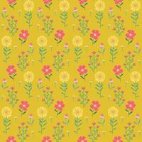 floreale senza soluzione di continuità modello di fiori nel rosa e giallo su vecchio oro colore sfondo. sfondo design per tessili, tessuti, decorazioni, documenti stampe, moda sfondi, involucri confezione. vettore