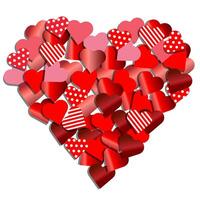 cuore a partire dal rosso carta per San Valentino carta vettore