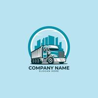 cumulo di rifiuti camion logo design modello vettore