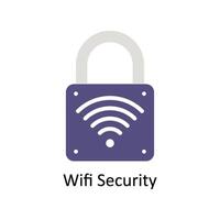 Wi-Fi sicurezza vettore piatto icona stile illustrazione. eps 10 file