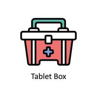 tavoletta scatola vettore pieno schema icona stile illustrazione. eps 10 file