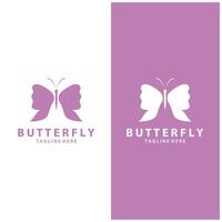 farfalla logo. lusso linea logotipo design. universale premio farfalla simbolo logotipo. Vektor design vettore