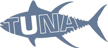 tonno pesce mare oceano predatore logotipo vettore Immagine stampabile e tagliabile